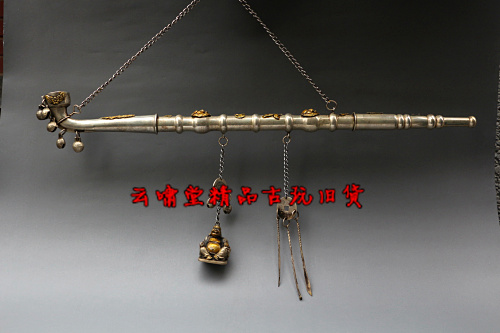 Cloud Howl Brass Antique Three Silver Plated Welded Flower gold with a large cigarette gun cigarette bag