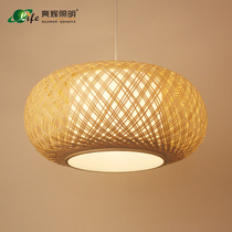 Bamboo chandelier Zen New Chinese Restaurant Hotel Tea Room Box Project Tatami Japanese Lamps