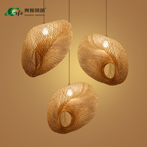 Creative new Chinese bamboo chandelier personality Zen Southeast Asian style lights Beauty Salon Restaurant private room decoration lamps