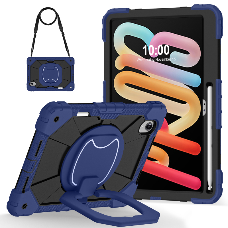 Suitable for Lenovo Idea Tab Pro Gen 2 Tablet Case with Rotating Stand, Xiaoxin Pad Pro 13 Large Ring Protective Case, Three-In-One Full-Cover Silicone Case Tb390 Neck-Hanging Shell