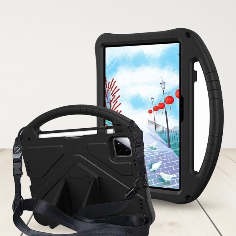 Suitable for Lenovo Tablet Zhaoyang K12C Protective Case Tb361Fu Portable Case with Stand Xiaoxin Pro 12.7inch Full Cover Case Tb375Fc Portable Strap Tb371Fu Anti-Collision Back Shell