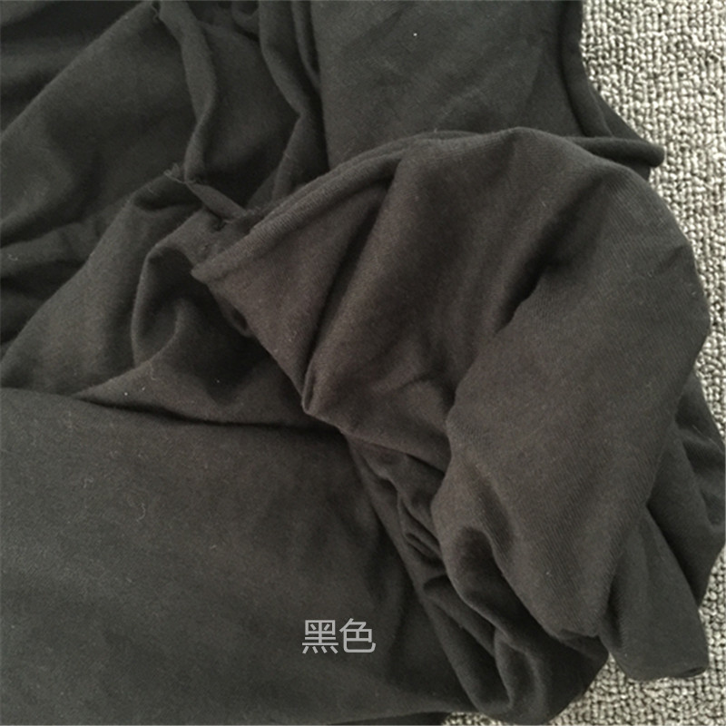 Lycra bông ngắn tay áo T-shirt mùa thu quần áo vải mùa hè bông căng đan vải màu rắn bên cạnh da - Vải vải tự làm vải linen thô
