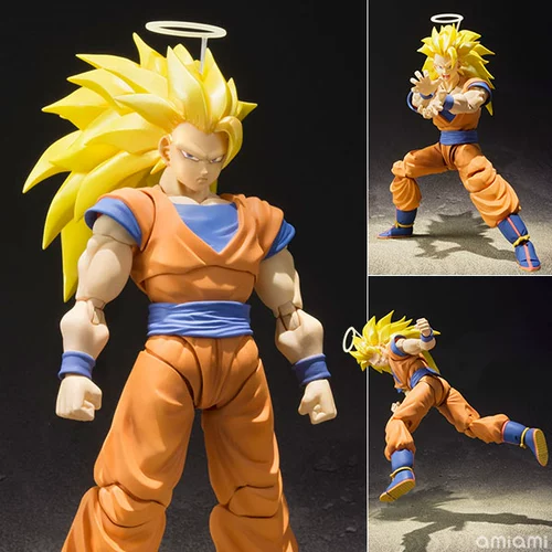 Пятно BANDAI Bandai Dragon Ball SHF Super 3 Goku шарнирная подвижная фигура Super Saiyan 3 первое издание