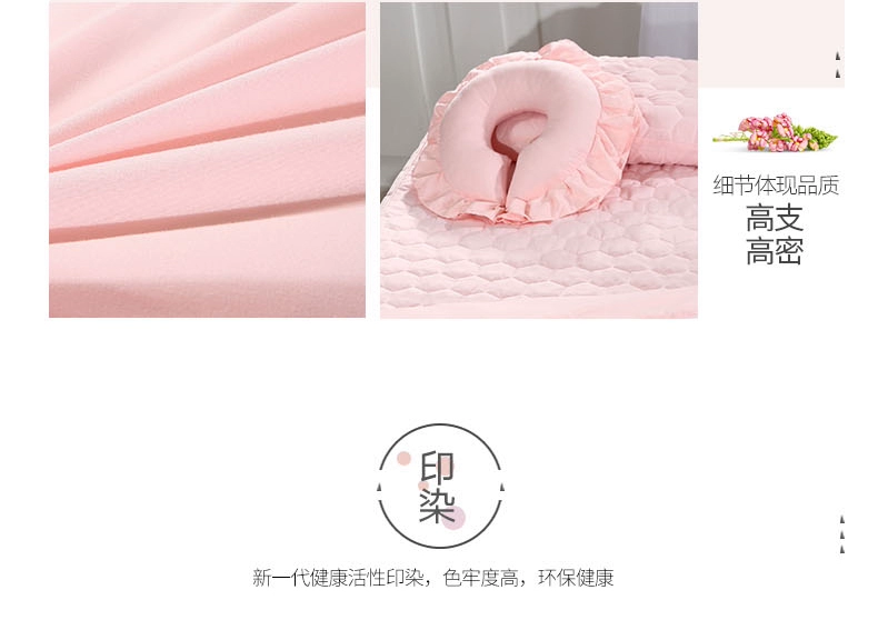 Khăn trải giường gia đình bốn phong cách châu Âu bộ vẻ đẹp tối giản salon giường Body Massage Therapy comforter Collet gia đình bốn có thể được tùy chỉnh - Trang bị tấm