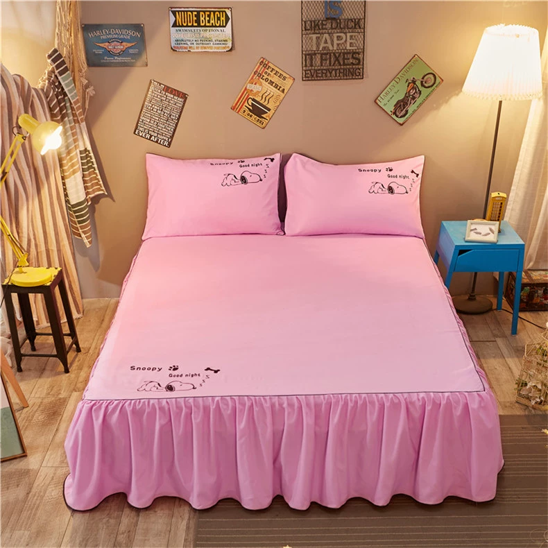 Simmons quý đơn giản ba mảnh giường bông giường 1.2 Độc mảnh váy bảo vệ trượt 1.5m1.8 m - Váy Petti