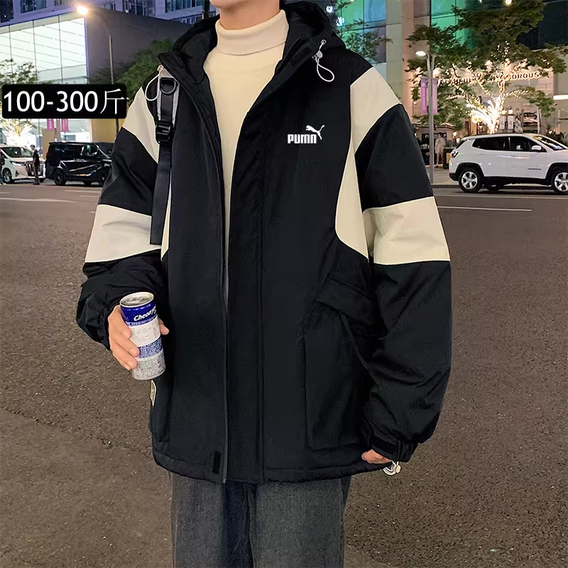 Outlet Store Winter down Cotton Jacket 2025 New Loose Fit Plus Size Youth Fat Guy Cotton Coat