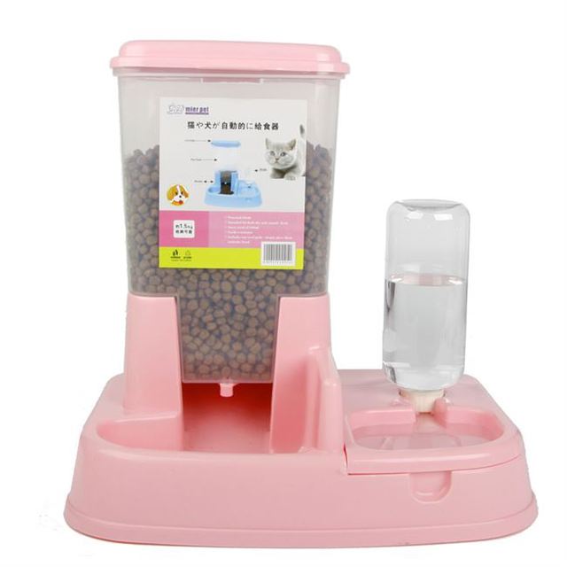 Pet Hàng hóa Bát Mèo Bát Thức ăn cho chó Bát Đôi Bát Mèo Pot Tự động cho ăn Đồ uống cho mèo 	bát ăn dặm cho chó con