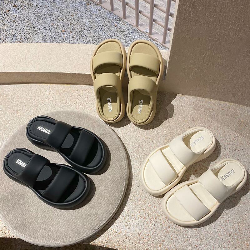 Kaiser Genuine Leather 2026 New Thick-Soled Double Strap Outdoor Soft Elastic soft sole Summer Sandals for Women Kaiser Genuine Leather 2026 New Thick-Soled Double Strap Outdoor Soft Elastic soft sole Summer Sandals for Women