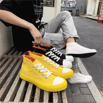ins shoes mens shoes sports casual middle helper shoes 100 hitch Korean version wave shoes spring summer port wind high help sails mens shoes boys