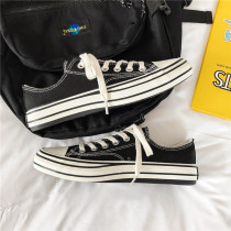 2022 new canvas wave shoes Han version trendy mens shoes 100 hitch casual sports board shoes low help spring breathable cloth shoes