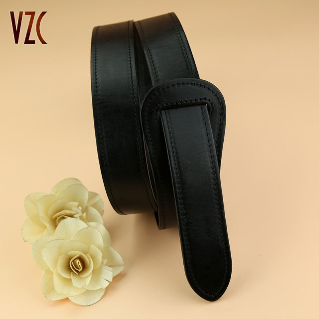 ສາຍແອວຫນັງແທ້ຂອງແມ່ຍິງ Knotted Wide Top Layer Cowhide Belt Black Decoration with Coat Down Jacket Dress Girdle