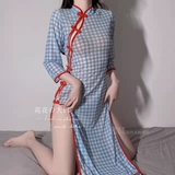 Ципао, сексуальная униформа, пижама, сексуальное летнее тонкое нижнее белье, большой размер