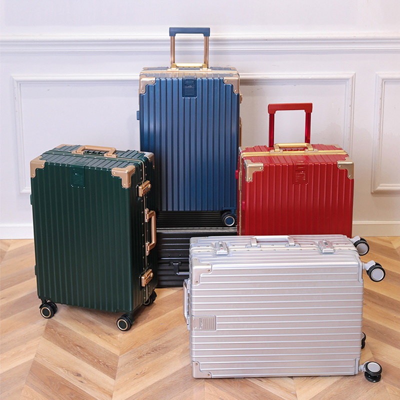 Lu Sidi aluminum frame trolley case universal wheel 24 inch suitcase male 28 inch student password box suitcase female suitcase