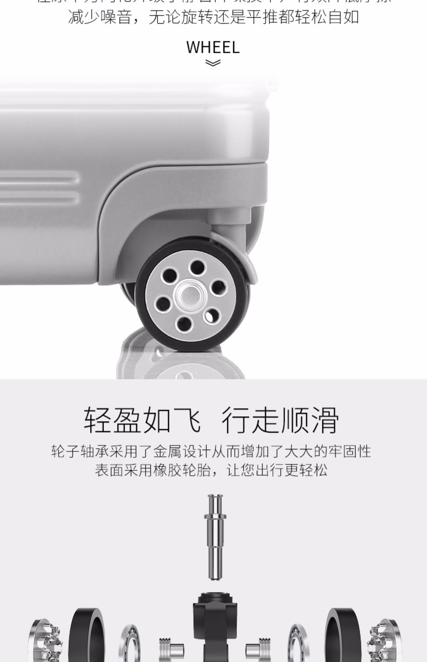 Hộp hành lý nữ xe đẩy xe đẩy phổ quát bánh xe khung nhôm vali hành lý hộp hành lý 26 inch 20 hộp vận chuyển - Va li vali màu hồng