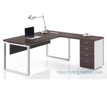 Chengdu plate-type simple steel-wood mid-level desk modern supervisor desk office desk boss manager desk furniture customization