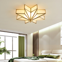 All copper five-pointed star bedroom ceiling lamp creative personality Nordic style simple modern childrens home room lamps