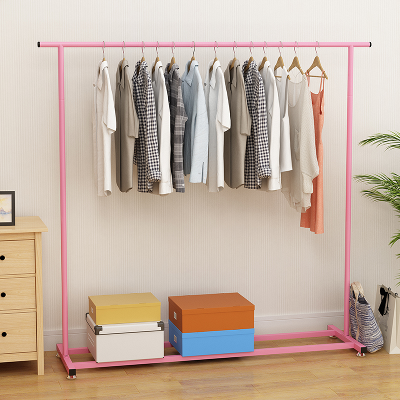 Single Rod Racks Floor Folding Lever Indoor Household Laundry