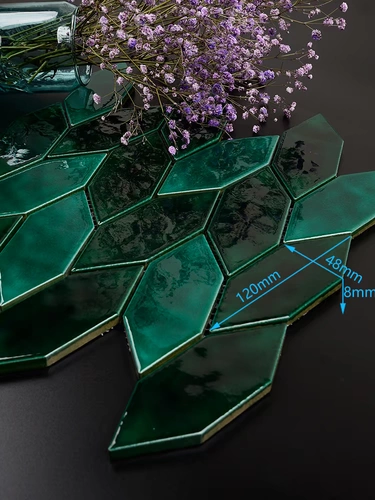 Mo Green Leaf Mosaic Pline Nordic кухня ванная комната интернет -знаменитость ресторан ресторан Кафе Арт Плитка