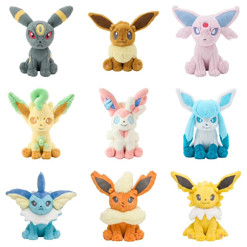 Pokémon Japanese Version Soft Hug Series Fairy Ice Leaf Water Fire Thunder Sun Moon Eevee Plush Toy Doll