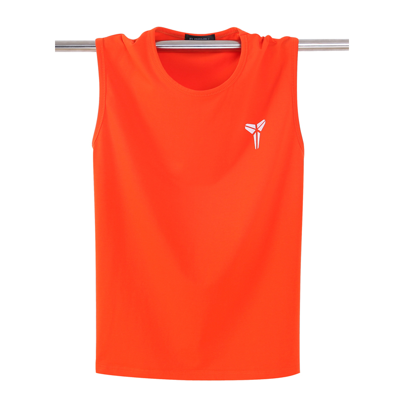 Áo vest nam size rộng mới cotton mỏng không tay rộng vai áo thun nam giản dị cổ tròn thể thao đáy quần vest áo gym