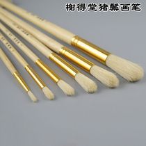 Oil painting pen Xiedetang round head oil painting pen Bristle oil painting pen Acrylic brush 582 oil painting pen single