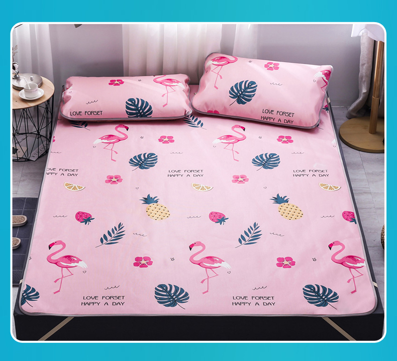 Nam Cực giường 1.8m mat gấp lụa rửa ghế băng ba mảnh 1,5 mét ký túc xá hè Ruanxi - Thảm mùa hè chiếu cao su non 5d