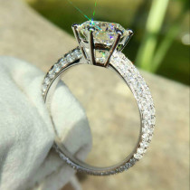 Foodie 18K Platinum 2 80 Kra 280 with natural diamond ring Six paws for marriage and marriage with certificate