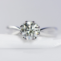 18K white gold 60 Diamonds female ring diamond ring diamond ring diamond ring 70-point carat diamond ring natural diamond