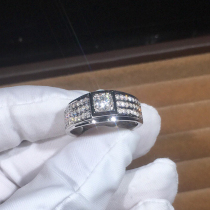 Fudabeng White 18K gold natural South African diamond ring male ring Platinum 40 points vvs d mens diamond ring