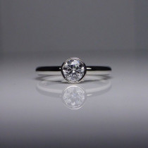 fuzhou university raw jewelry diamond ring Women 1 karat bare platinum diamond ring 70 points diamond ring dai zheng shu