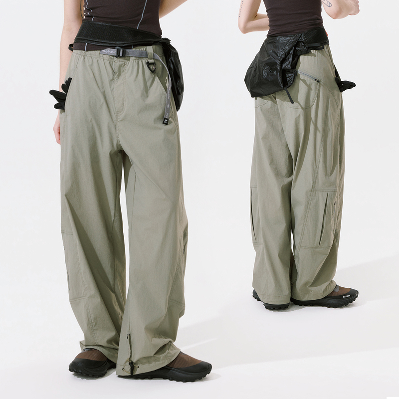 Norybrand Sports and Outdoor Thin as a Cicada's Wing/Quick-Drying Naked-Feel Sun Protection Long Pants/Sickle-Shaped Silhouette Cargo Pants