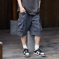NGOARMY 21SS washed old knife cut patch cut rotten tooling shorts summer thin section national tide five-point pants
