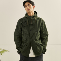 NGOARMY new detachable long and short jacket jacket spring and summer tooling Japanese retro old original national tide