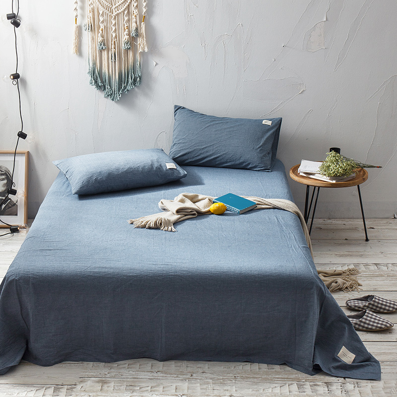 Giặt bông gòn bông cotton ký túc xá sinh viên đơn tấm trẻ em 1,2 m 1,5 m 1,8 m đôi - Khăn trải giường bộ ga giường cao cấp