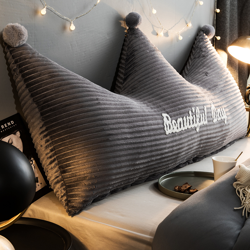 Nordic Style Crown Bed Pillow, Headboard Soft Cushion, Sofa Tatami Cushion, Children's Dormitory Pillow, Large Backrest Cushion