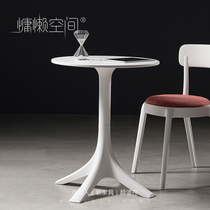 Nordic dining table household small apartment simple round dining table outdoor Net red ins Wind plastic table and chair combination