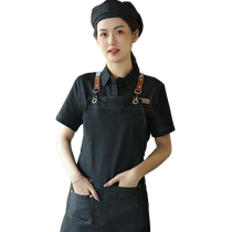 Hotel restaurant waiter men and women short-sleeved summer catering restaurant restaurant baked milk tea coffee shop shirt