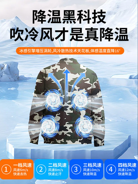 Summer Fan Clothing, Cooling Work Clothes, Clothes with Fans, Construction Site Air-Conditioning Clothing, Men's and Women's Cooling Work Clothes