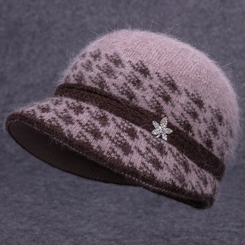 Winter warm knitted hat for middle-aged and elderly mothers
