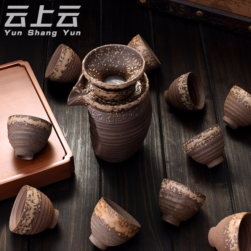 Cloud Cloud retro ceramic cups master cup manual single CPU ceramic cup sample tea cup coarse pottery cup kung fu tea set
