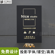 Creative light box signboard hollow led projection backlit door head custom display board making billboard hanging wall style