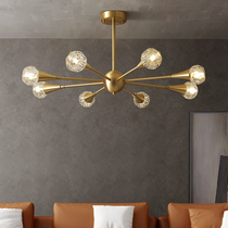 World Crown Full Copper Light Lavish Living Room Lamp Postmodern Bedroom Light minimalist Restaurant Aisle Lights Nordic New Molecular Lamps