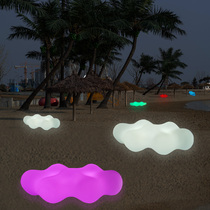 Mall beauty Chen colorful luminous leisure chair Outdoor landscape decorative lights Activity beautification props net red cloud stool