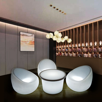 Waterproof promotional LED luminous leisure table and chair Round sofa stool Outdoor coffee table Bar table Entertainment furniture