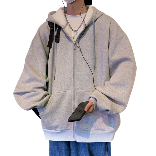 Демисезонная цветная мужская толстовка с капюшоном, кардиган, утепленная универсальная рубашка, куртка для влюбленных для отдыха