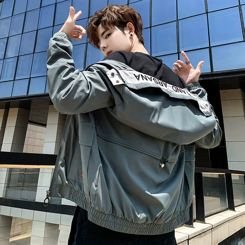 Демисезонная трендовая куртка для отдыха, 2020, свободный крой, осенняя, в корейском стиле