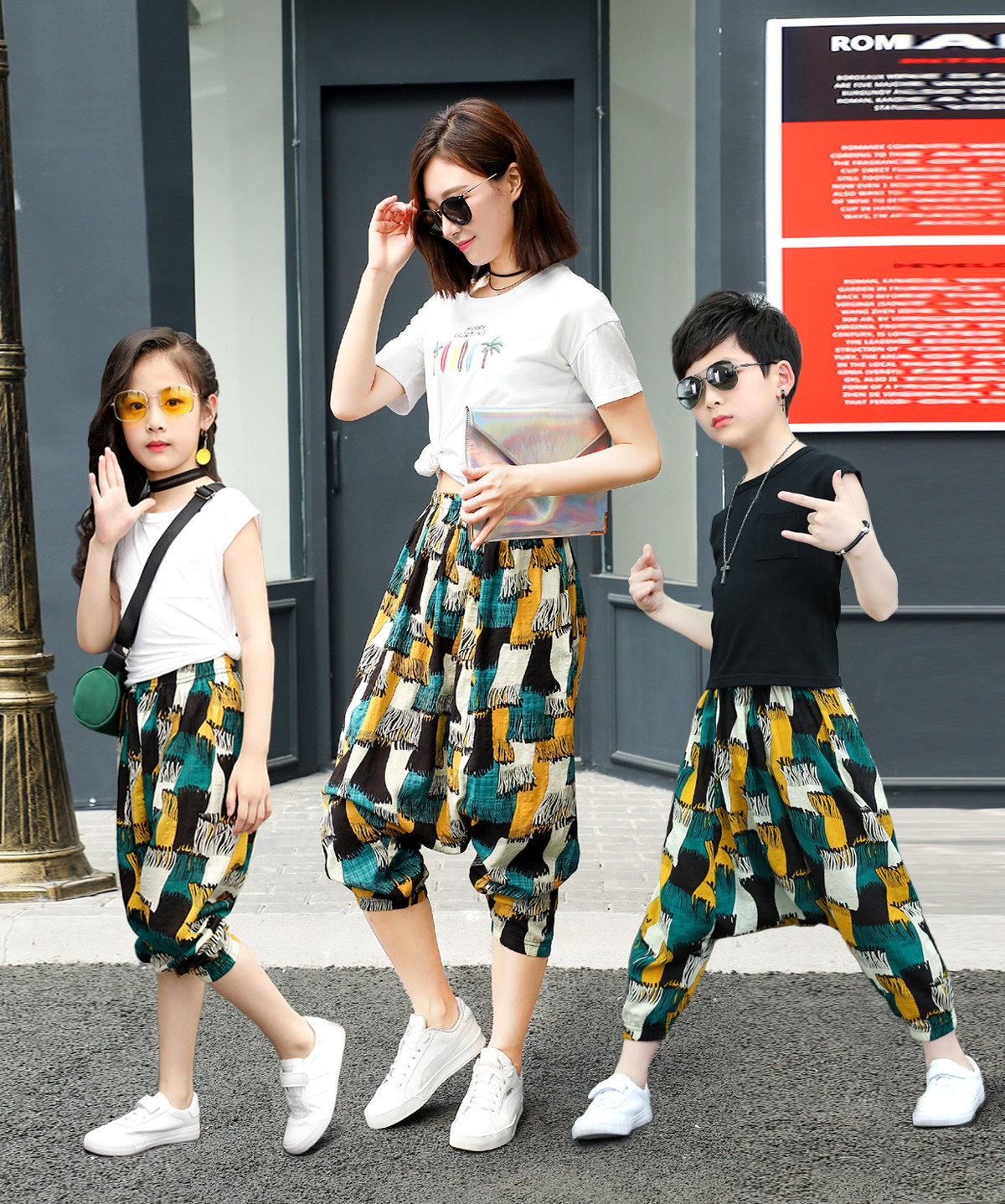 Child Pure Cotton Twist Pants Boy Light Cage Pants Girl Anti-mosquito Pants Little Kid Hip Hallen Baby Hanger Pants