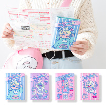 Bang Bang cute girl passport holder ins wind net red multi-function leather travel document jacket Passport cover
