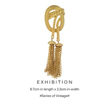 ExhibitioN Rye Watcher Retro Tassel Metal Woven Baroque vintage Brooch Women