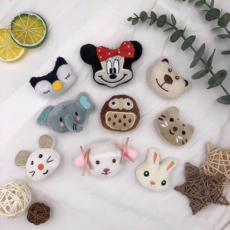 Cartoon Plush Brooch, Cute Little Elephant Accessories, DIY Baby Shoes, Socks, Scarves, Gloves, Clothing, Doll Decorations